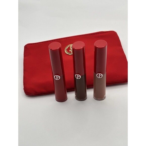 Armani Lip Maestro Mini Lip Kit Shades 101 - 209 - 400 3x 0.12oz Set of 3 in Bag - Picture 4 of 7
